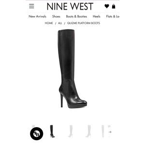 NINE WEST QUIZME Tall Leather boots (Women 7 1/2) Brand New in Box